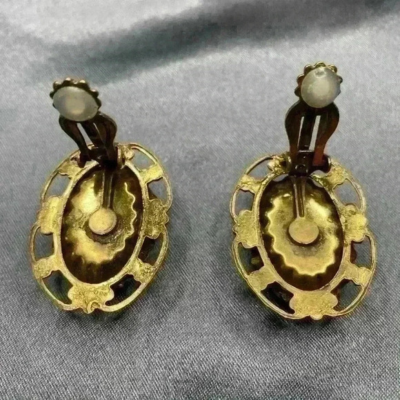Original by Robert Vintage Custom Costume Jewelry Earrings Clip-ons - Picture 3 of 3
